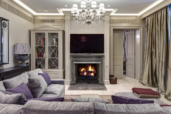 A fireplace can set a living room apart from the others.